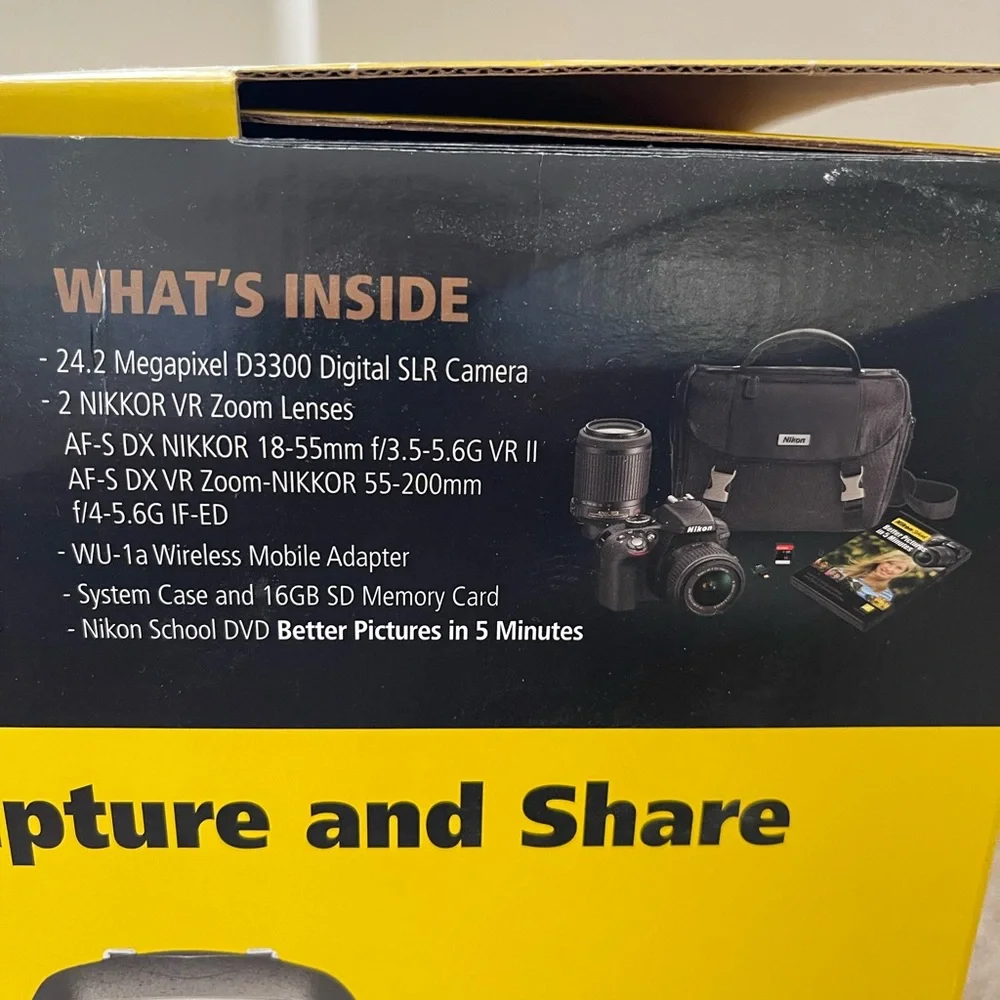 Nikon D3300 Black DSLR Camera with 18-55mm Lens